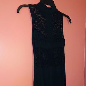 Black tight lace dress